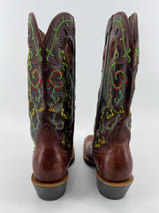 Twisted X Brown Embroidered Boots Size 6.5