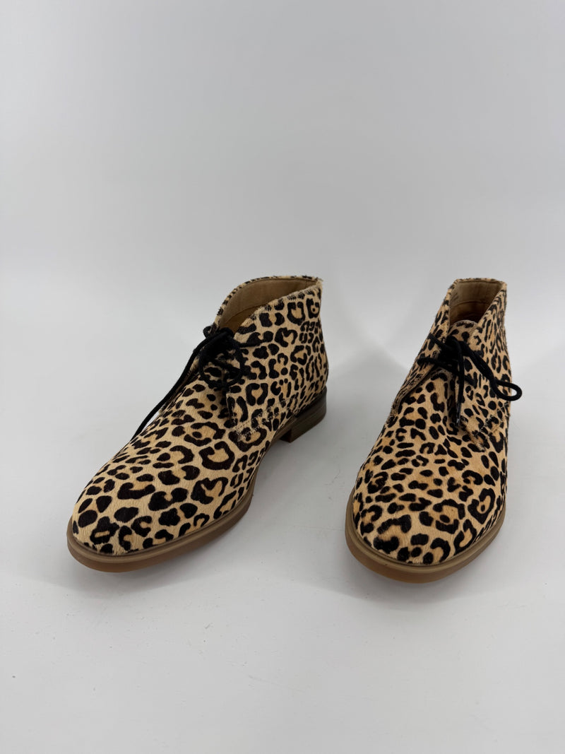 Hush Puppies Dyed Leopard Print Hide Shoes Size 9.5