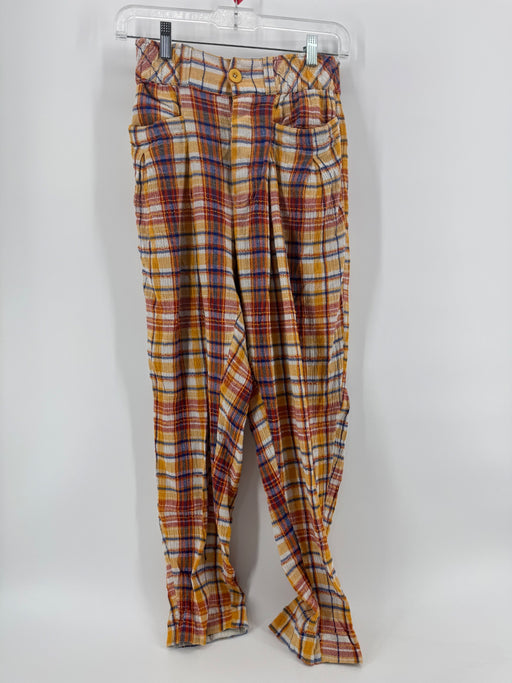 Free People Multicolor Plaid Pants Size XS