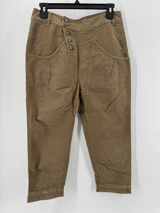 Free People Brown Distressed Pants Size 0