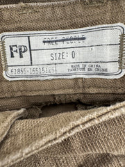 Free People Brown Distressed Pants Size 0
