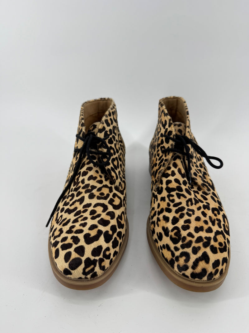 Hush Puppies Dyed Leopard Print Hide Shoes Size 9.5