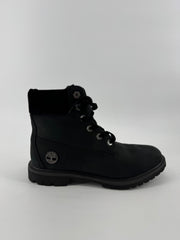 Timberland Black Velvet Accent Boots Size 8.5