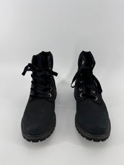 Timberland Black Velvet Accent Boots Size 8.5
