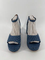 Zodiac Blue Denim Chunky Heels Size 9