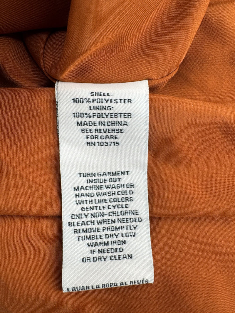 Nanette Lepore Rust Pleated Dress Size 8