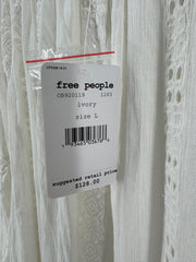 Free People Ivory Embroidered Dress Size LG