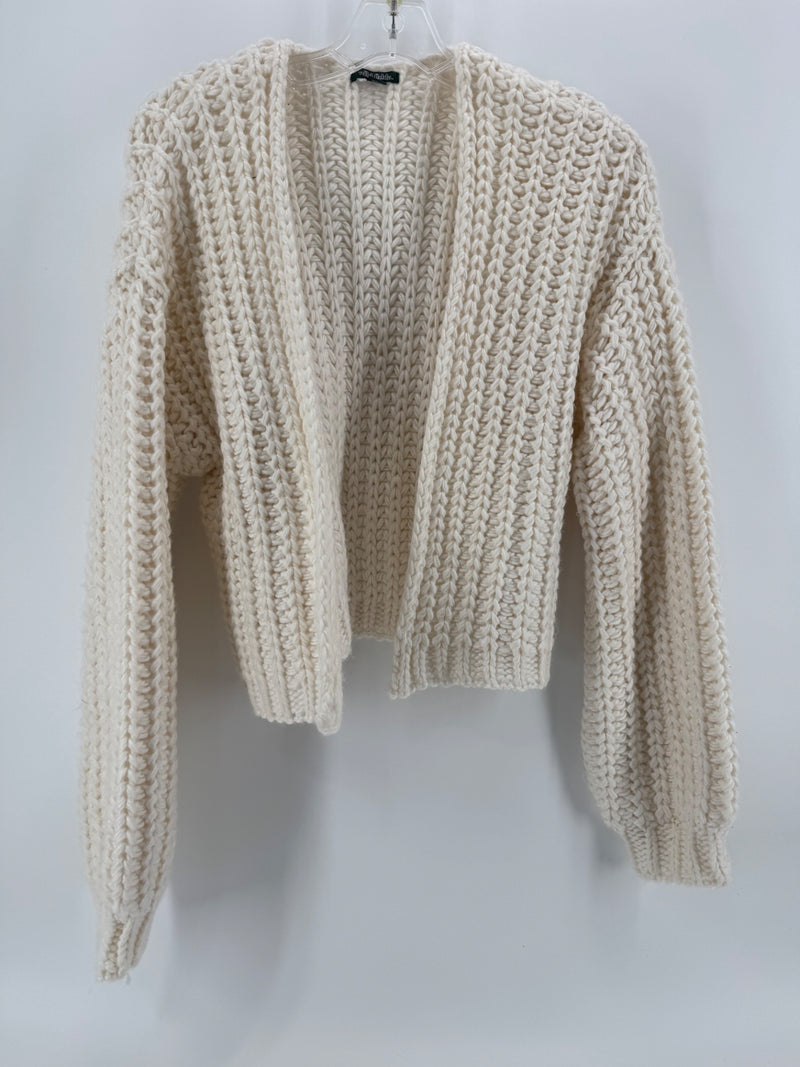 Wild Fable White Knit Cardigan Size M