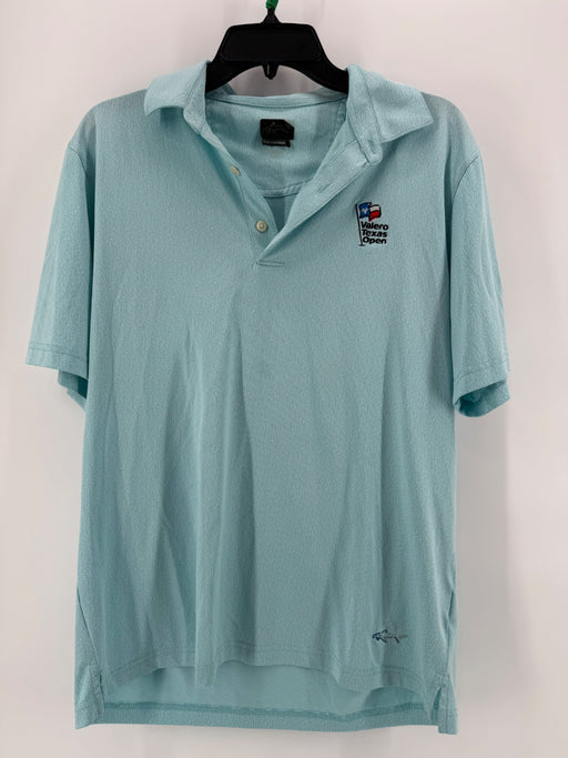 Greg Norman Light Blue Golf Shirt Size LG