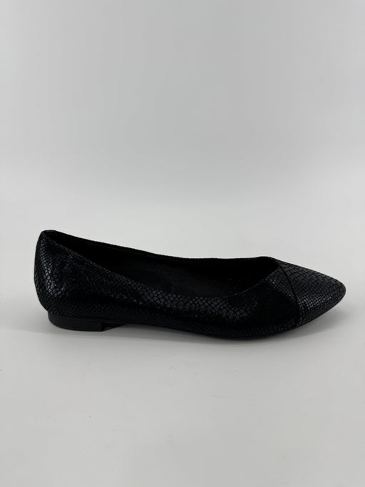 Vionic Black Snakeskin Print Flats Size 7