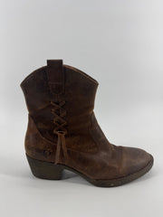 Born Brown Leather ankle Boots Size 8