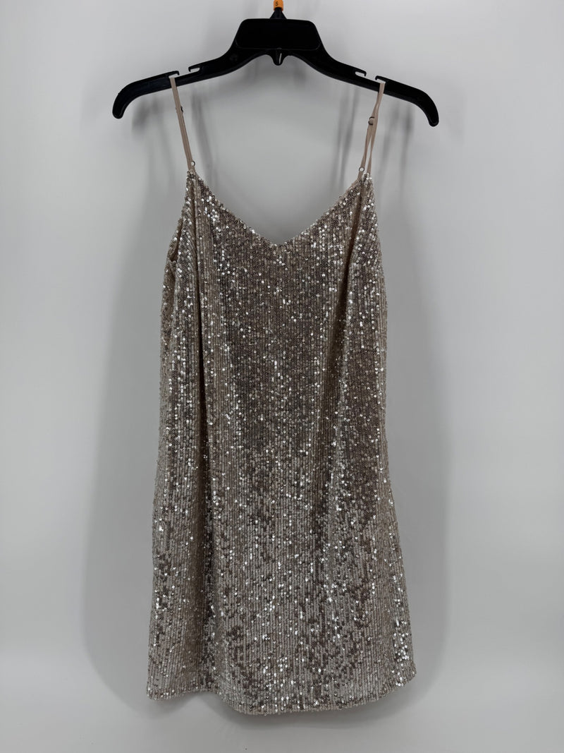 Banana Republic Champagne Sequins Dress Size 4