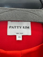 Patty Kim Red Open Front Coat Size XS