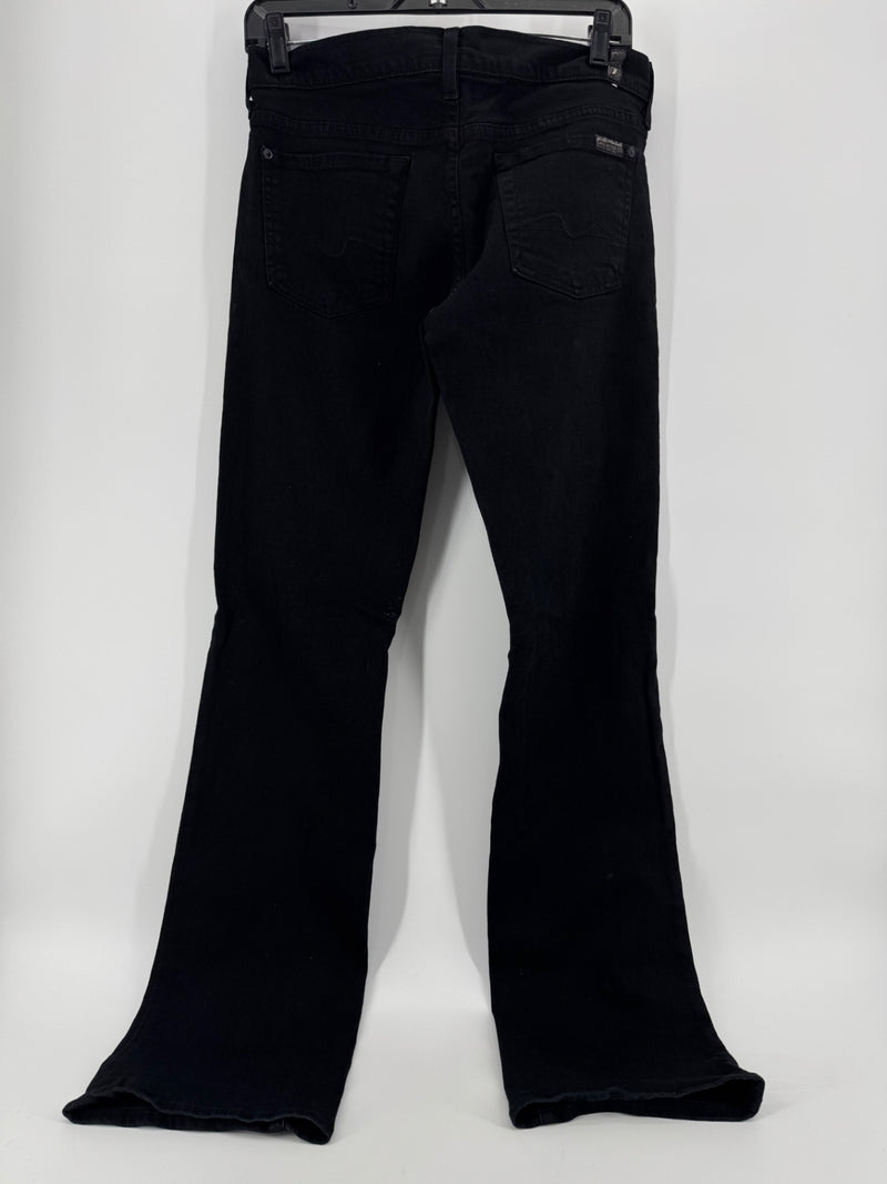 7 For All Mankind Black Bootcut Jeans Size 29