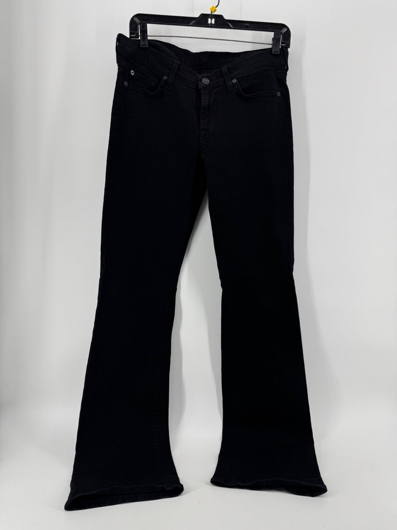 7 For All Mankind Black Bootcut Jeans Size 29