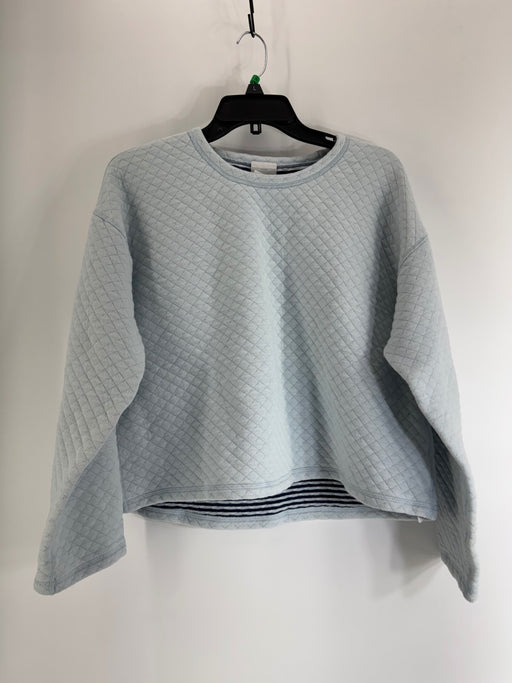 J. Crew Light Blue Quilted Sweater Size Lg