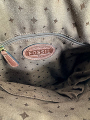 Fossil Brown Leather Adjustable Crossbody