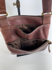 Fossil Brown Leather Adjustable Crossbody