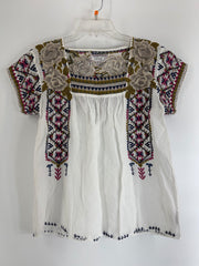 Johnny Was White Embroidered Top Size SM