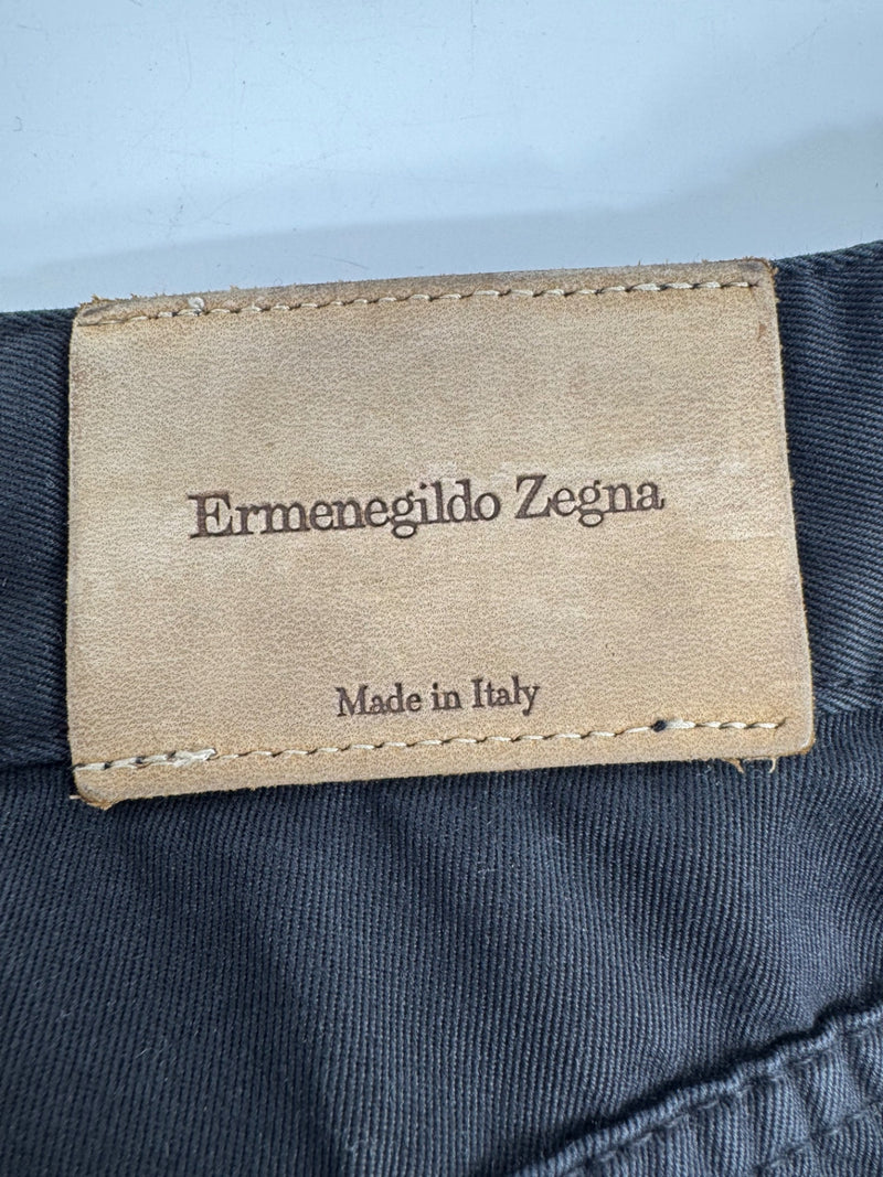Ermenegildo Zegna Black Cotton Pants Size 36