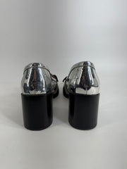 Kate Spade Silver Heel Loafers Size 7.5