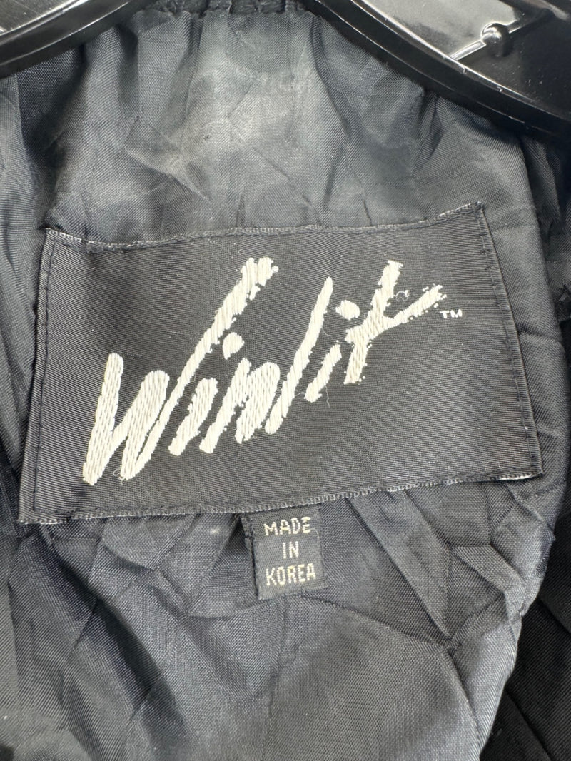 Winlit Vintage Black Leather Jacket Size M