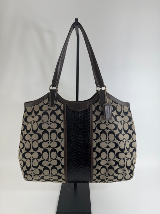 Coach Devin Signature Jacquard Shoulder Tote