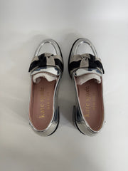 Kate Spade Silver Heel Loafers Size 7.5
