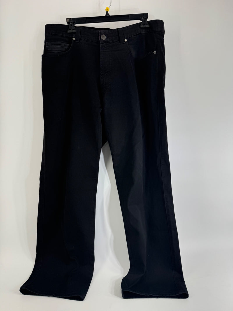 Ermenegildo Zegna Black Cotton Pants Size 36