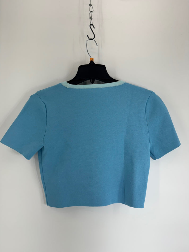 House of Harlow Blue Crop Top Size SM