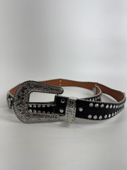 Blazin Roxx Black Rhinestone Belt Size XL 