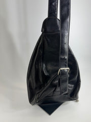 Carriage House Black Leather Crossbody Bag 