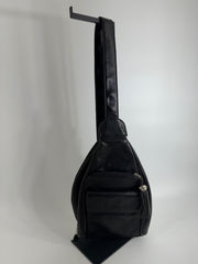 Carriage House Black Leather Crossbody Bag 