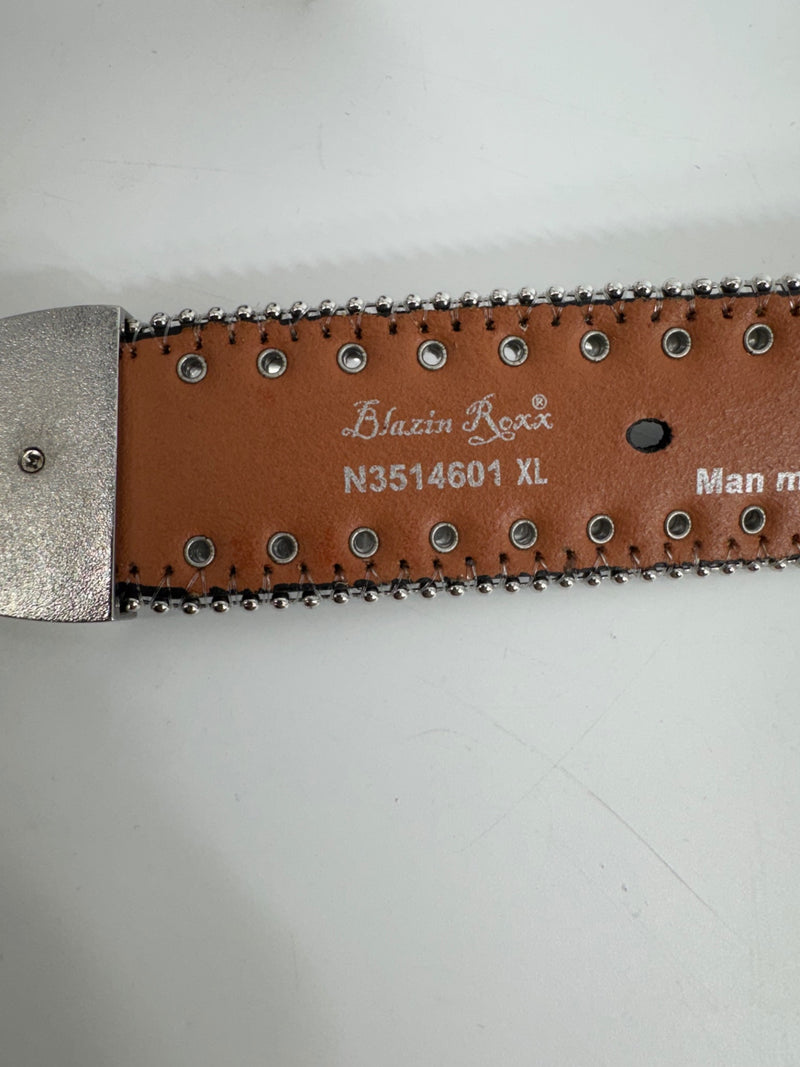 Blazin Roxx Black Rhinestone Belt Size XL 