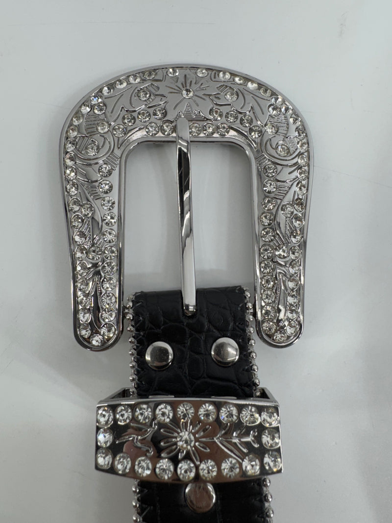 Blazin Roxx Black Rhinestone Belt Size XL 