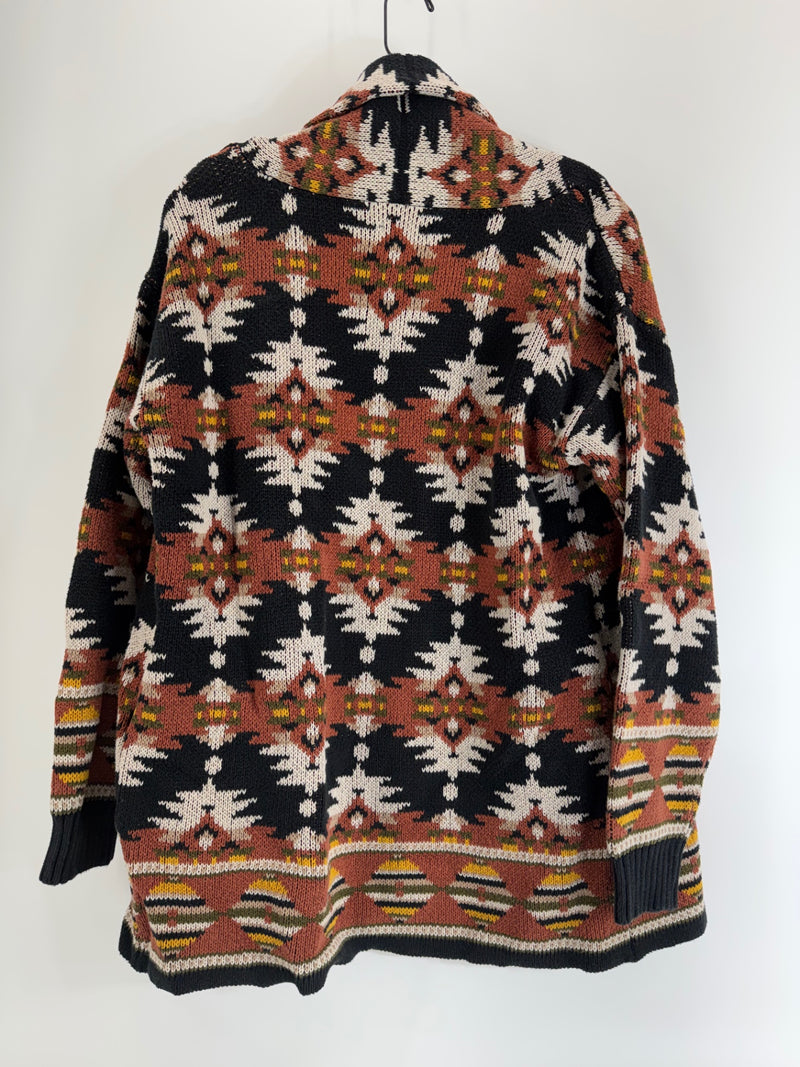Lucky Brand Multicolor Western Cardigan Size M