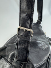 Carriage House Black Leather Crossbody Bag 