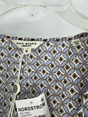 Max Studio London Blue Print Dress Size M