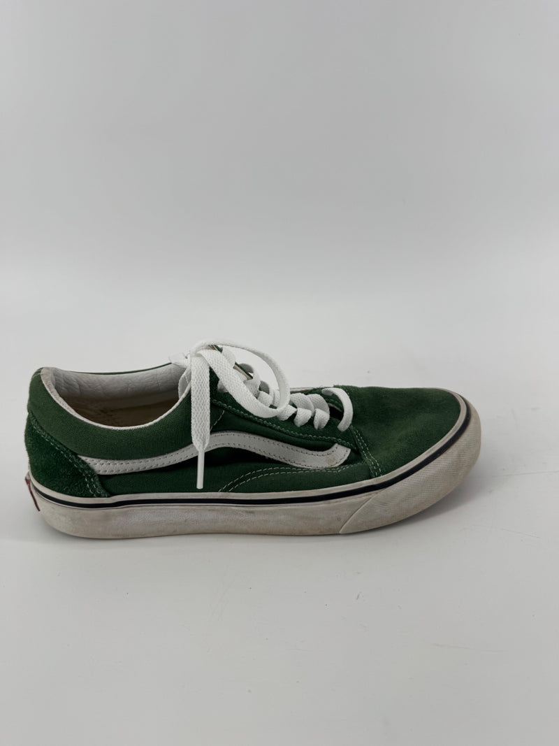 Vans Green Low Top Shoes Size 7