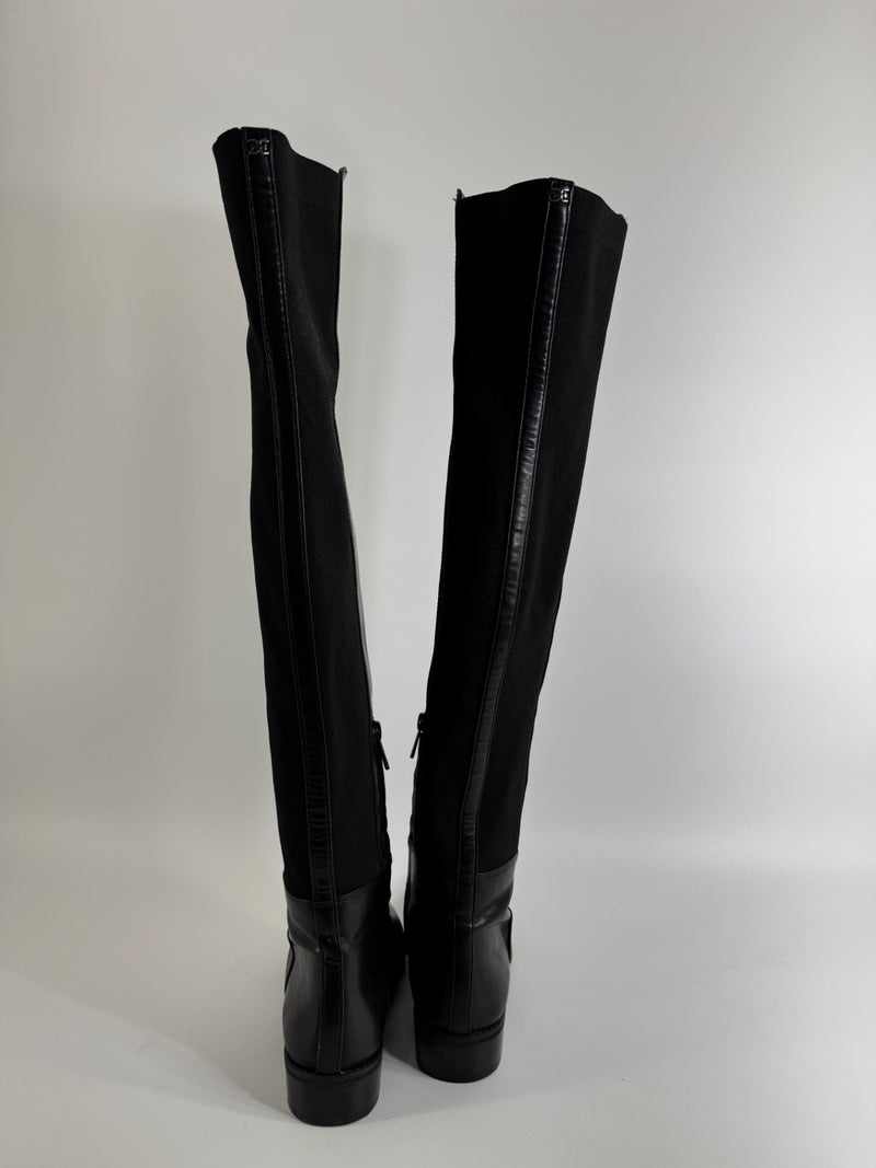 Sam Edelman Tall Overknee Leather Boots Size 8.5