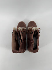 Seychelles Mauve Suede Lace Up Boots Sizs 7.5