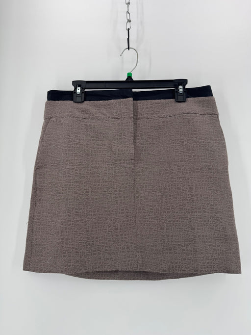 Loft Brown Patterned Skirt Size LG