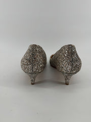 Badgley Mischka Silver Point Kitten Heels Size 8