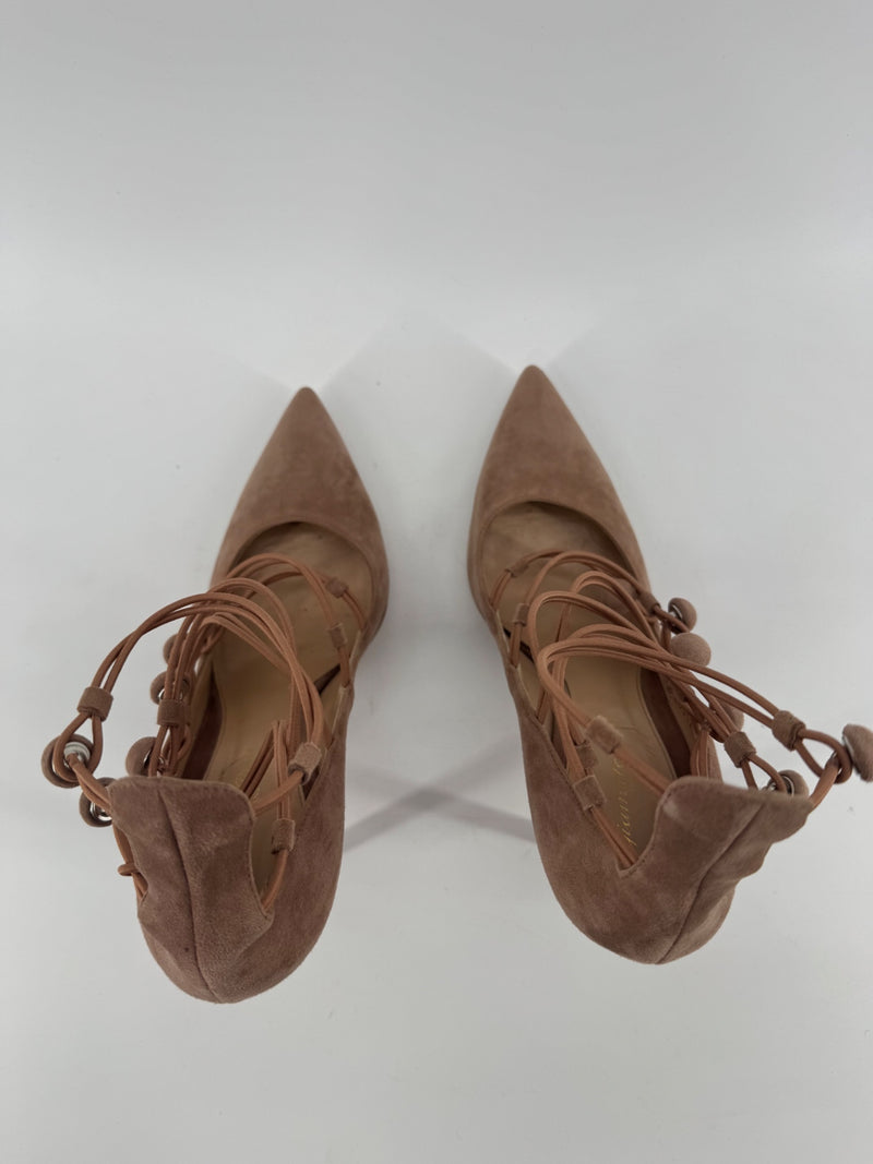 Gianvito Rossi Marquis Suede Heels Size 39.5