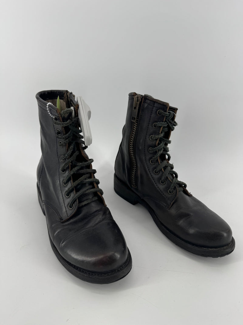 Freebird - Manchester Brown Lace Up Combat Boot
