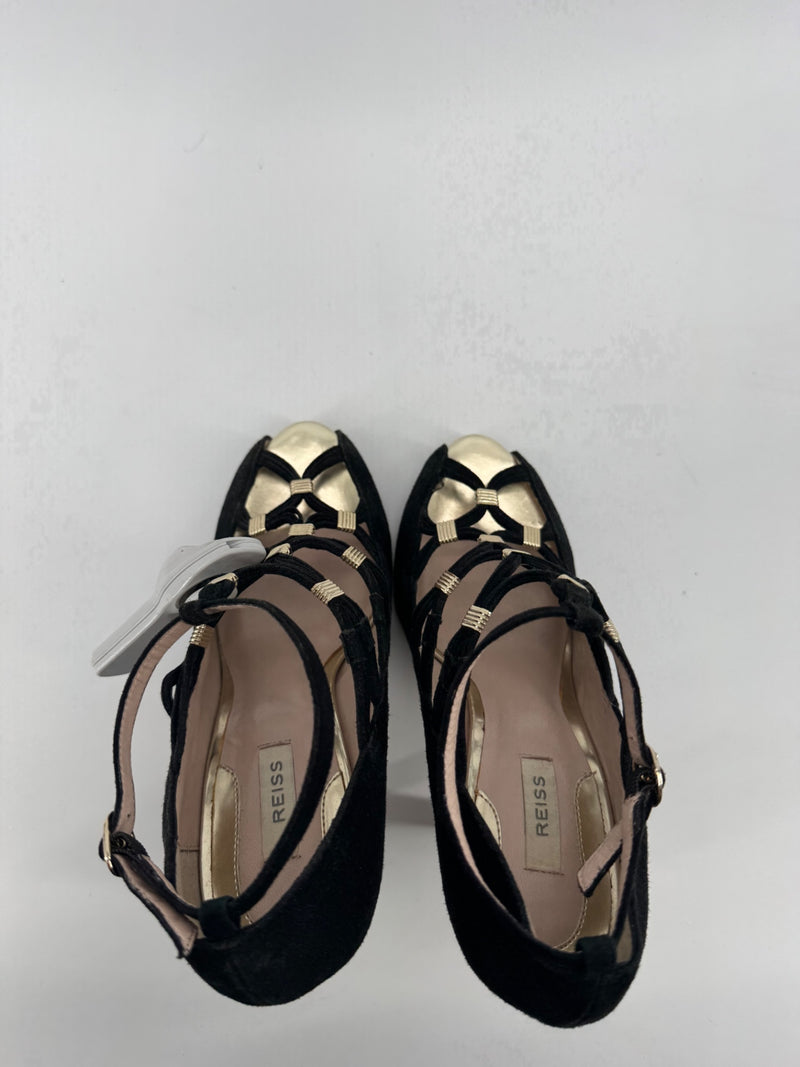 Women's Reiss Ankle Strap Sandal Reels Black - Sz 10