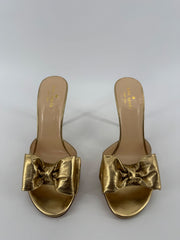 Kate Spade Gold Leather Mule Size 8