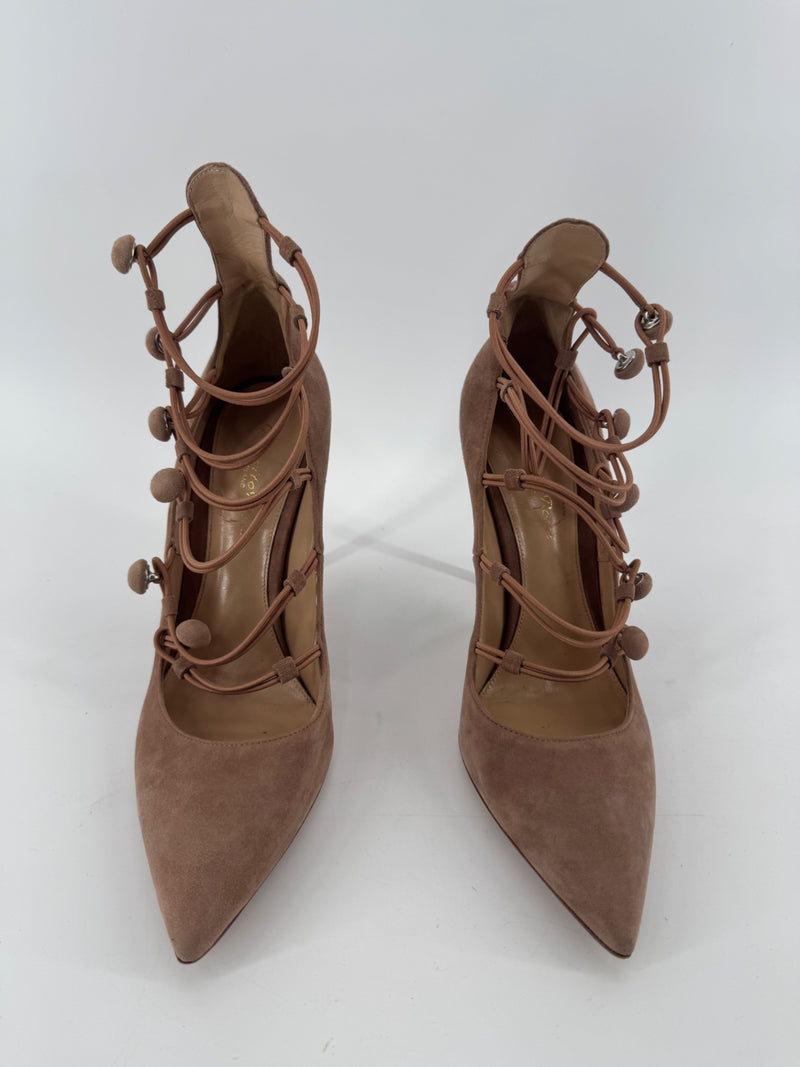 Gianvito Rossi Marquis Suede Heels Size 39.5