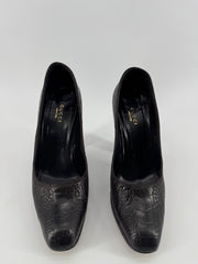 Gucci Croc Embossed Pump Heels Size 7