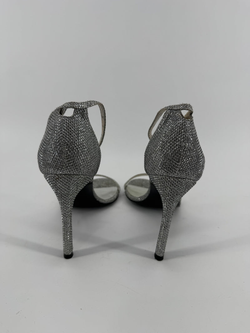 Stuart Weitzman Nudistsong Platinum Heels Size 6